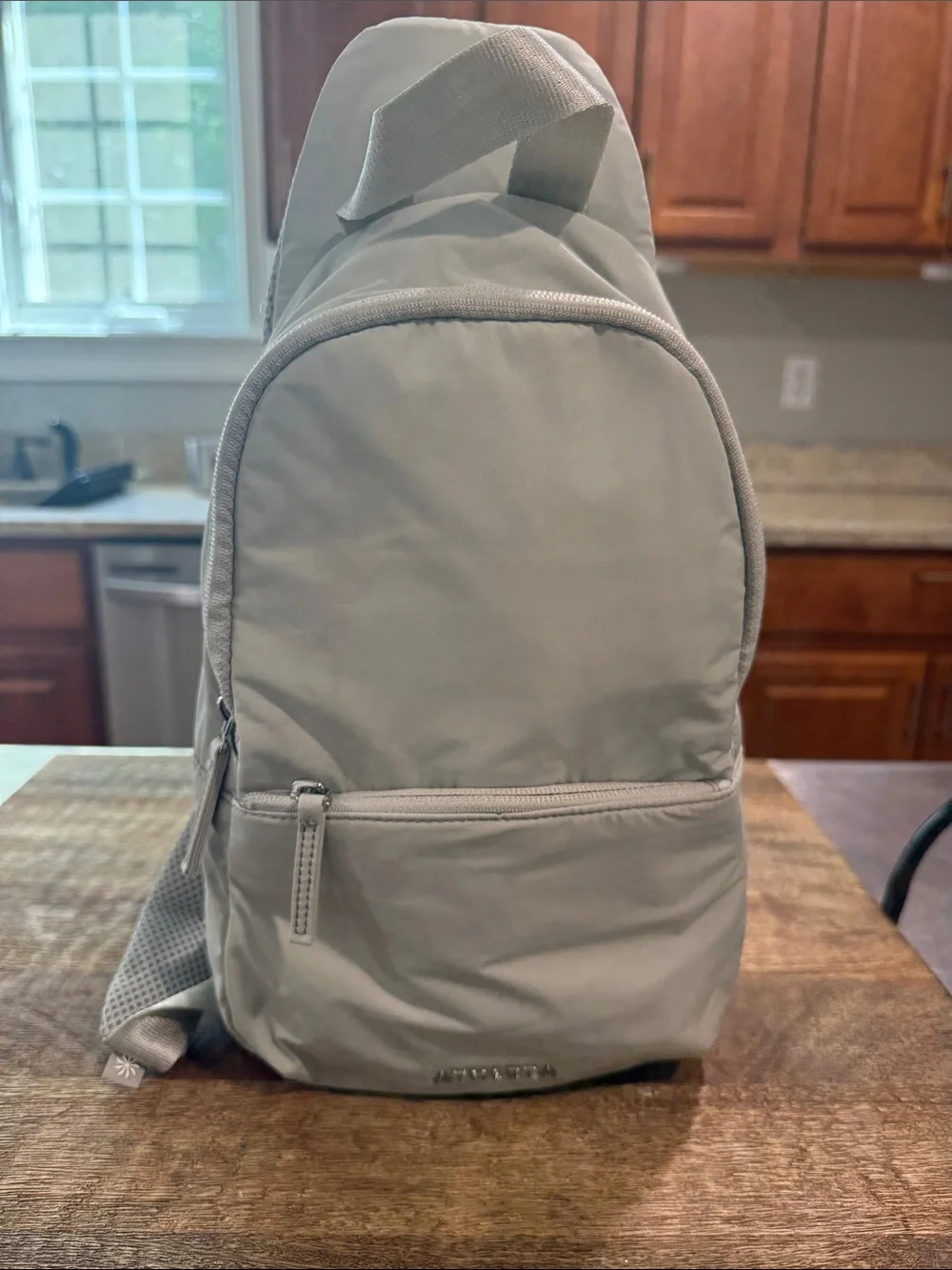 Athleta Sling Backpack Light Gray